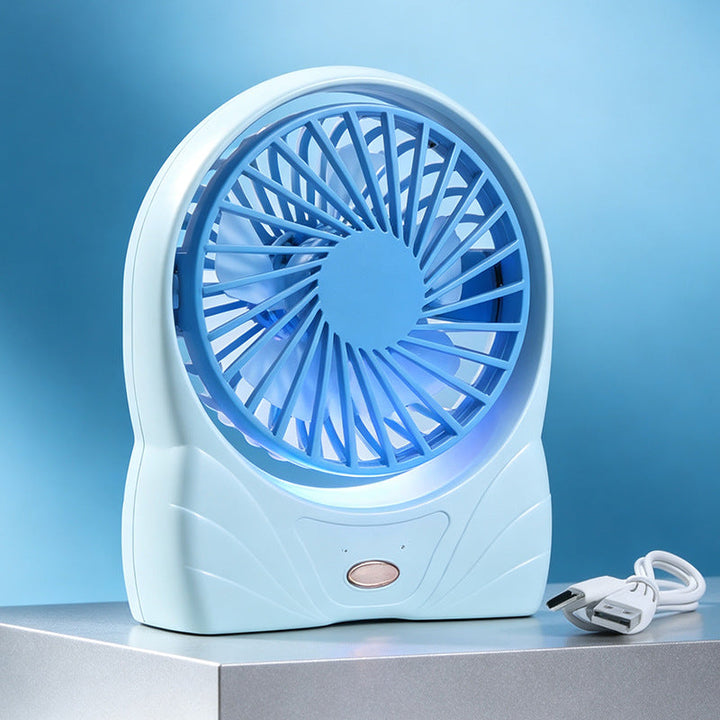 Ladies portable table fan with USB connection and digital speed display Kalsten