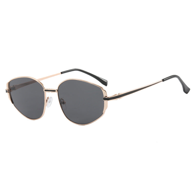 Women modern geometric sunglasses with stylish metal frame Kalsten