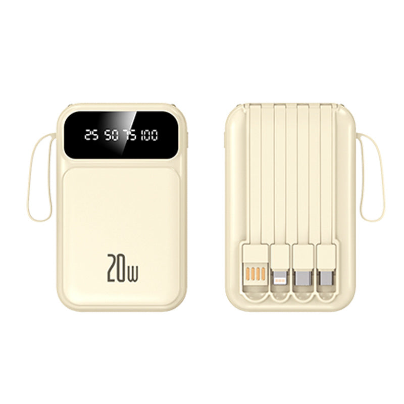 Powerbank with integrated cables and LED display Kalsten