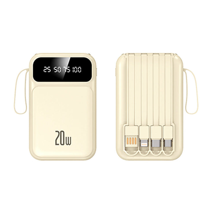 Powerbank with integrated cables and LED display Kalsten