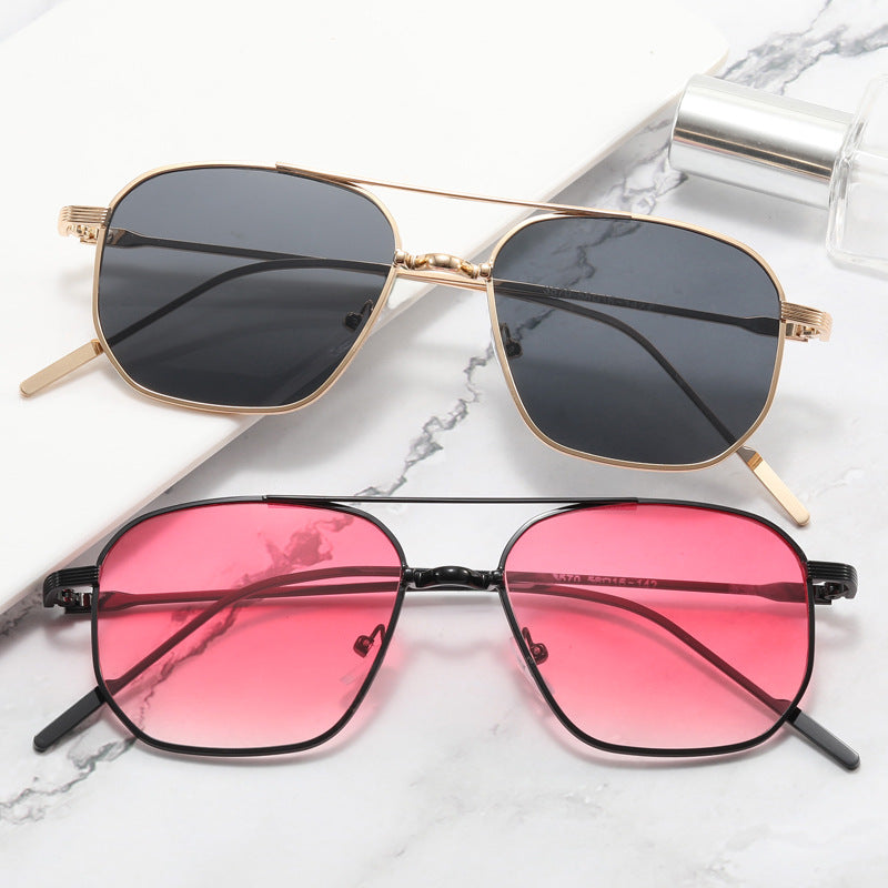 Women's fashionable geometric glasses with elegant metal frame Kalsten