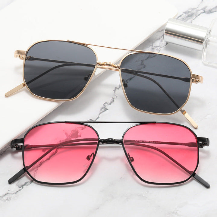 Women's fashionable geometric glasses with elegant metal frame Kalsten