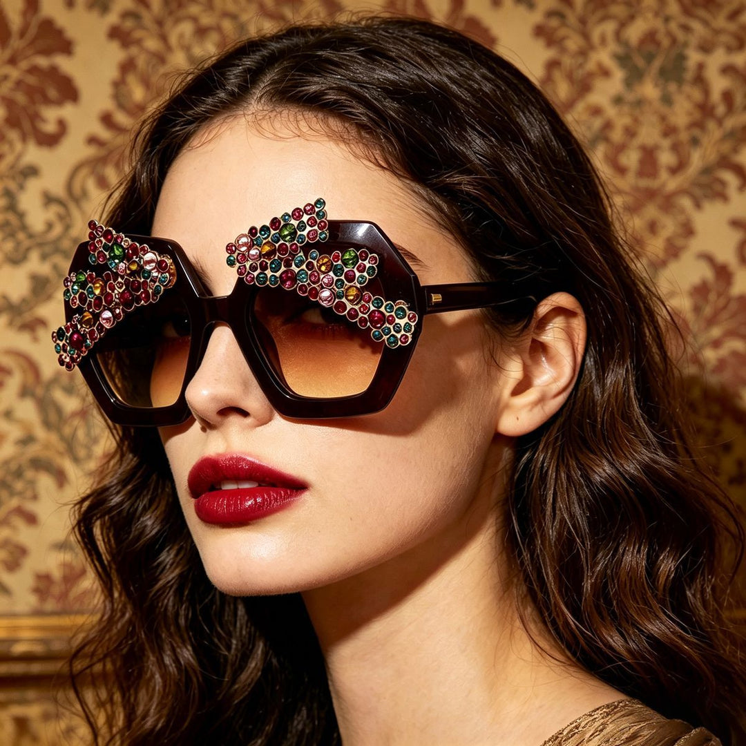 Women’s statement sunglasses with sparkling crystal frame Kalsten