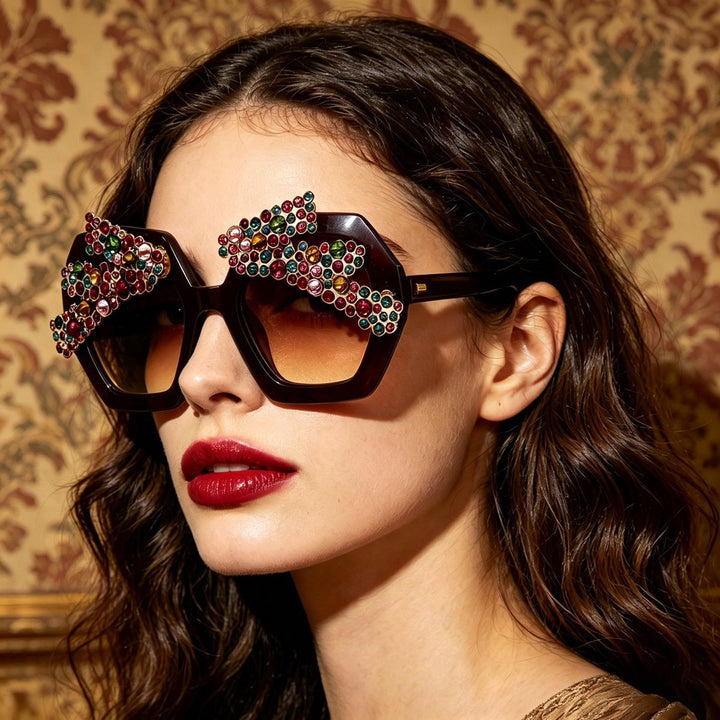 Women’s statement sunglasses with sparkling crystal frame Kalsten