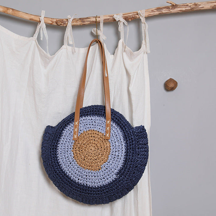 Round Basket Bag with Modern Design Kalsten