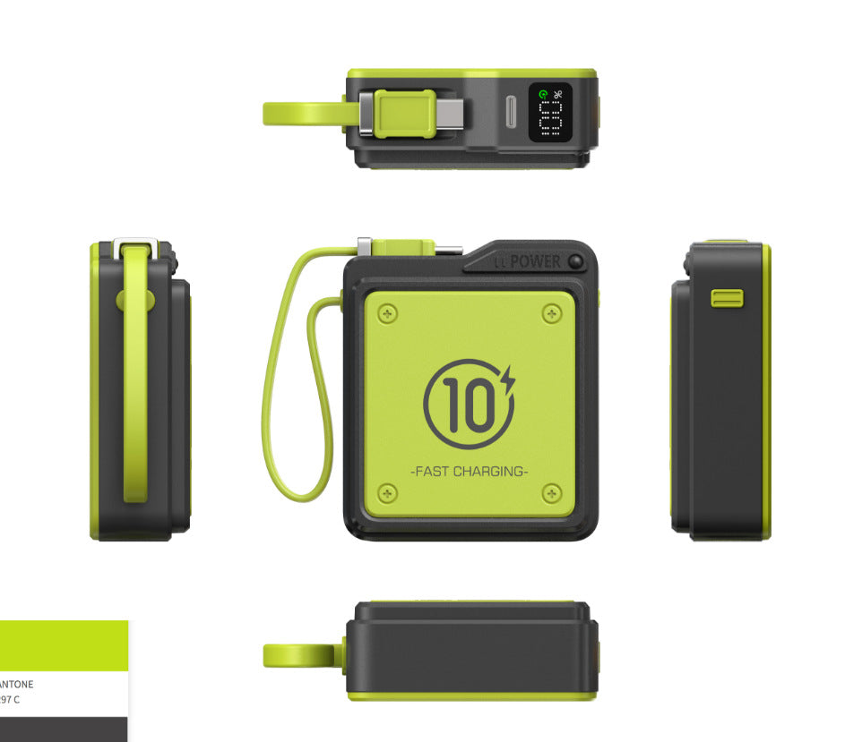 Compact fast charging power bank with digital charge level display Kalsten