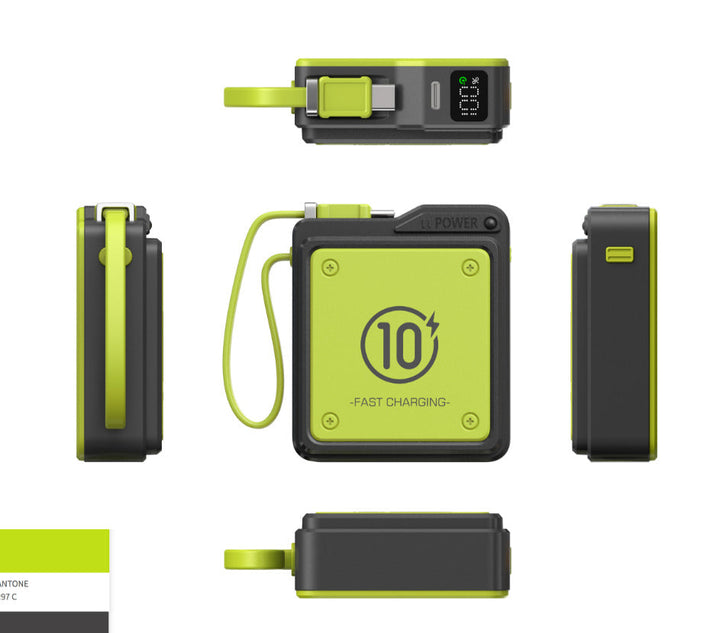 Compact fast charging power bank with digital charge level display Kalsten