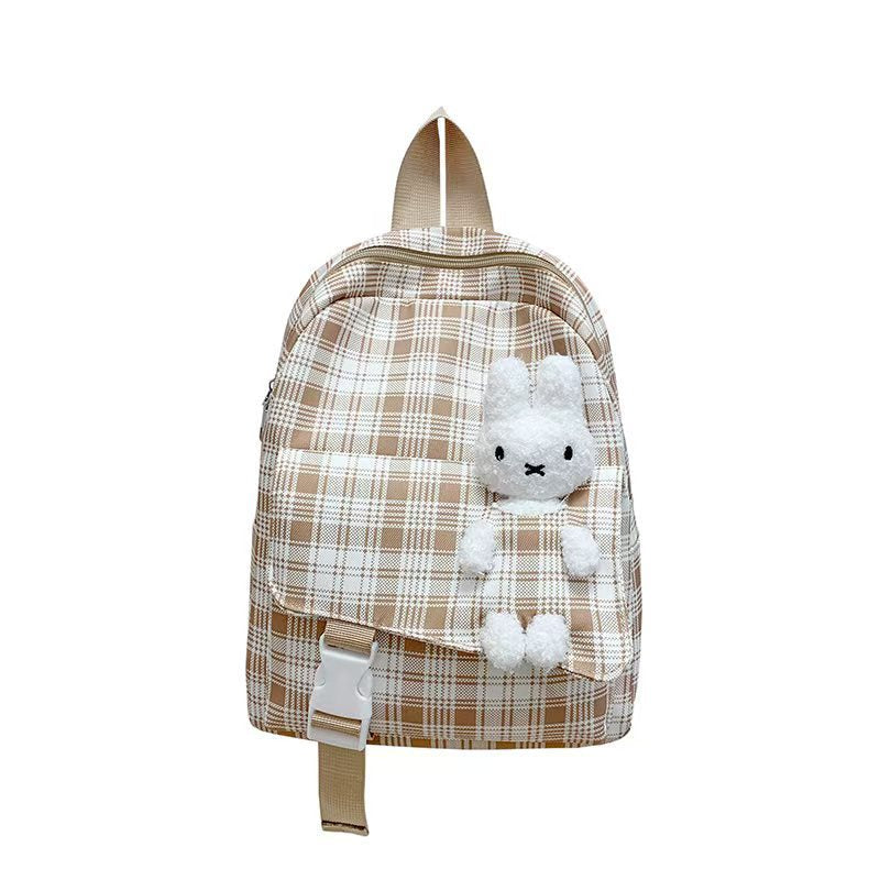 Plaid Patterned Backpack Kalsten