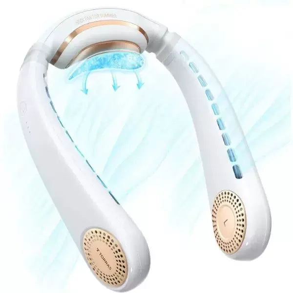 Unisex one size ergonomic bladeless neck air cooler with adjustable turbine vents Kalsten