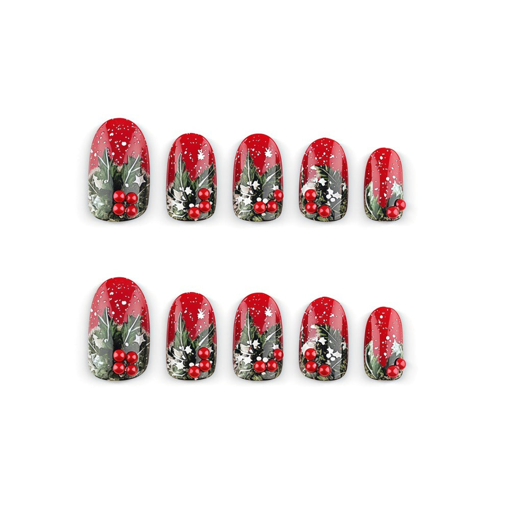 Artificial nails with festive Christmas design Kalsten
