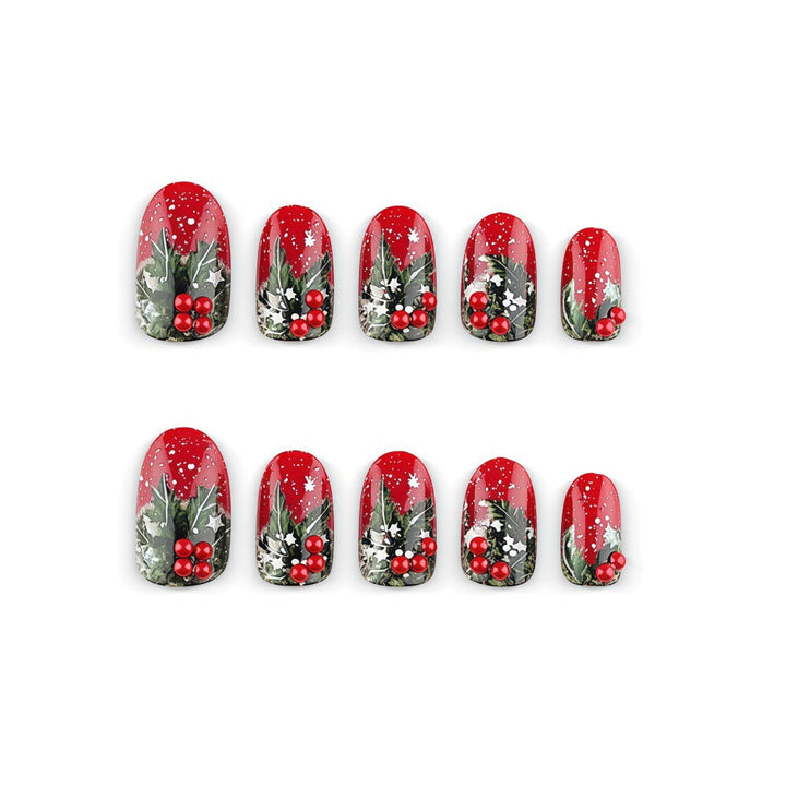 Artificial nails with festive Christmas design Kalsten