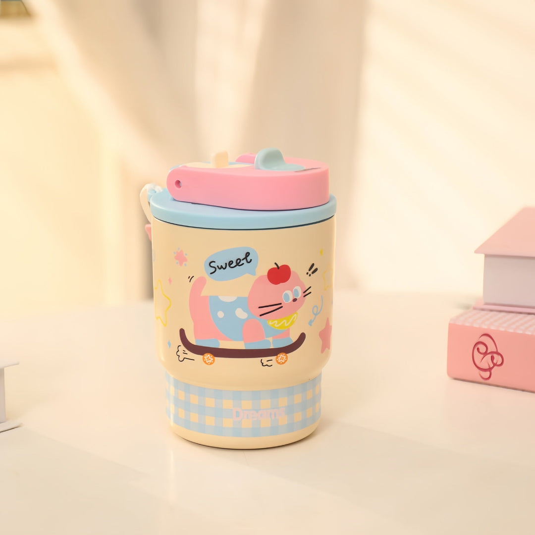 Women's Child-Friendly Drinking Bottle with Cute Dog Motif Kalsten