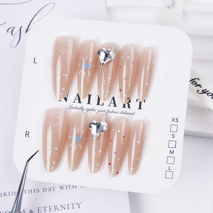 Artificial nails with decorative elements Kalsten