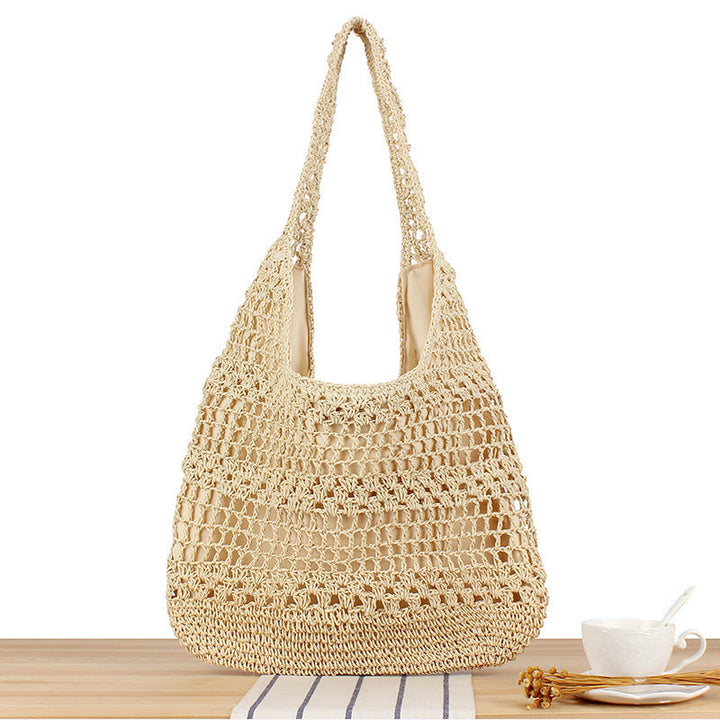 Basket bag with floral appliqué Kalsten