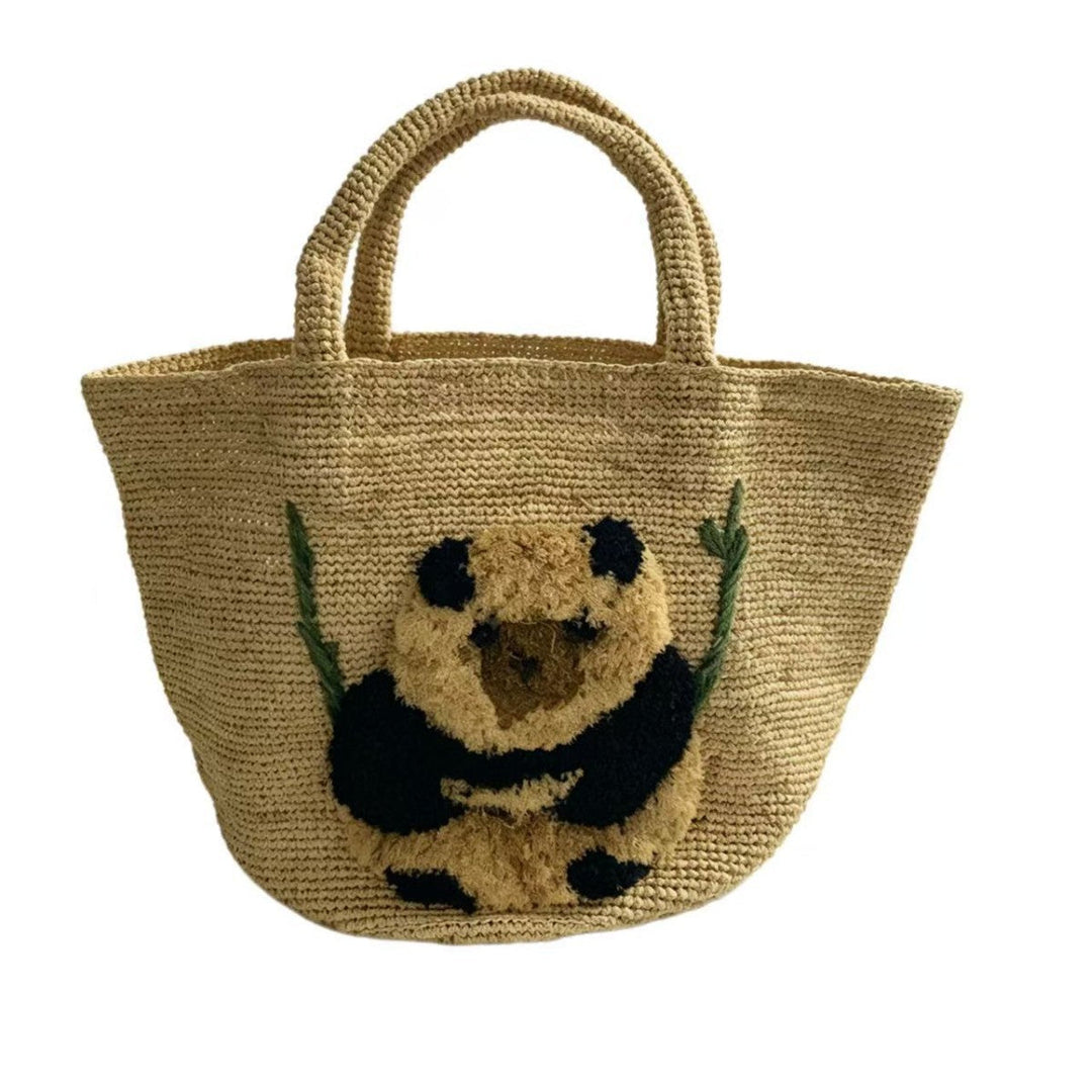South Sea suitable basket bag with panda motif Kalsten