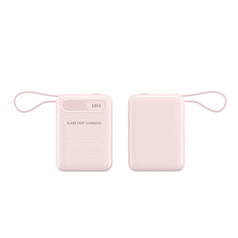 Portable power bank with integrated fast charging cables and digital charging status indicator Kalsten