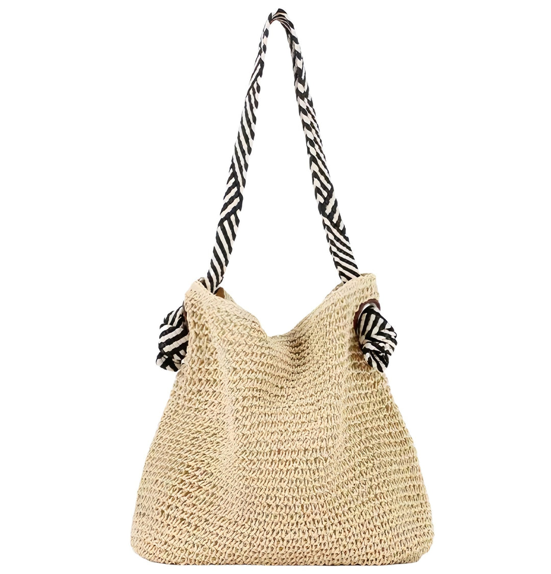 Handmade bucket bag with modern stripe pattern Kalsten