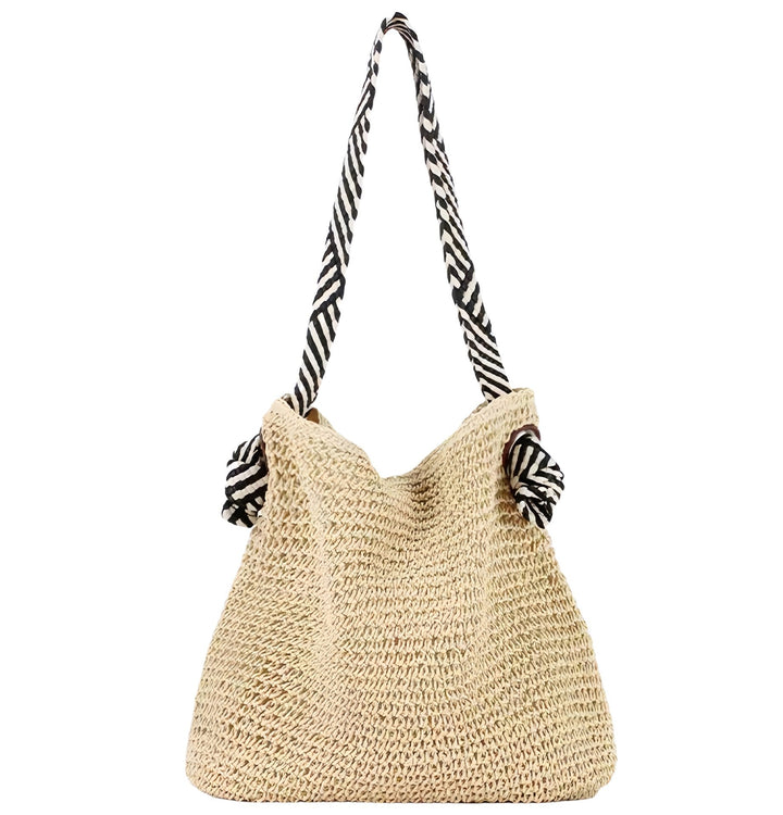 Handmade bucket bag with modern stripe pattern Kalsten