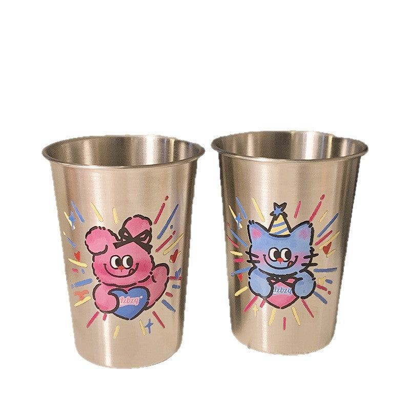 Stainless Steel Drinking Cup with Playful Character Design Kalsten