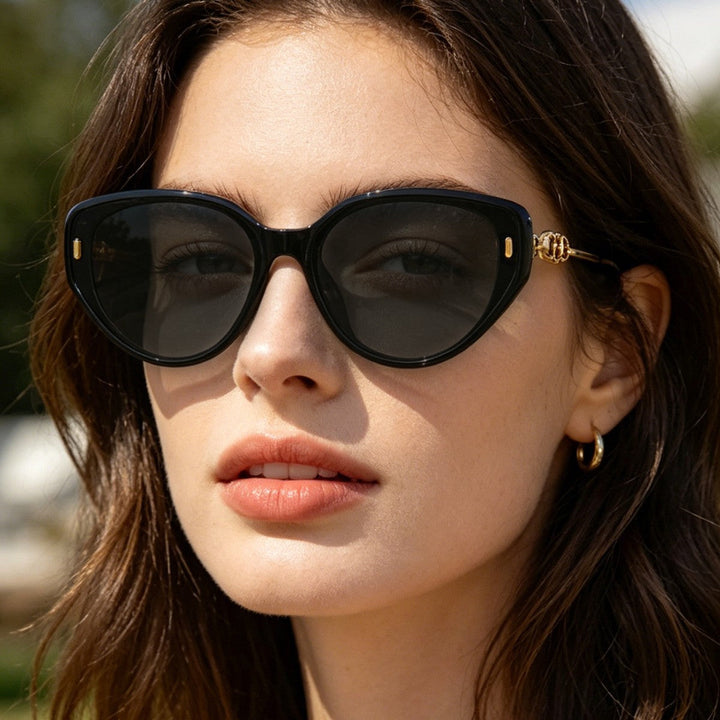 Women's designer sunglasses with delicate metal frame and extraordinary cat-eye design Kalsten