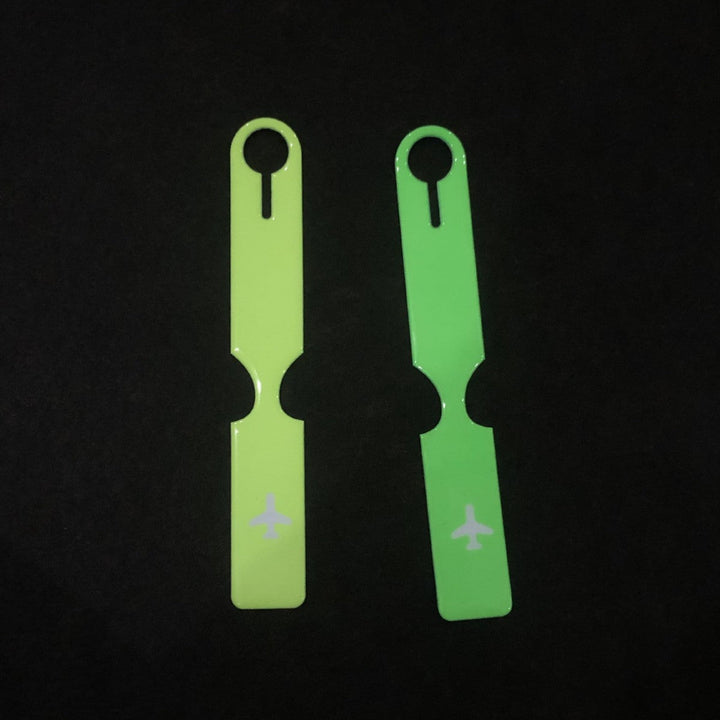 silicone airplane luggage tag with keyring clip and reflective travel ID strap Kalsten