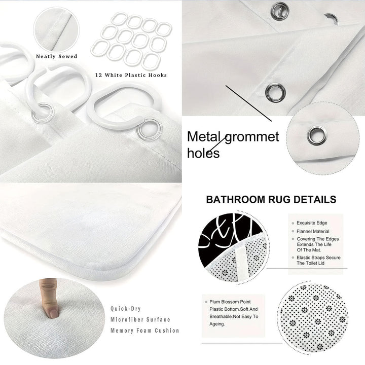 Bathroom Rules Digital Bathroom Décor Set Kalsten