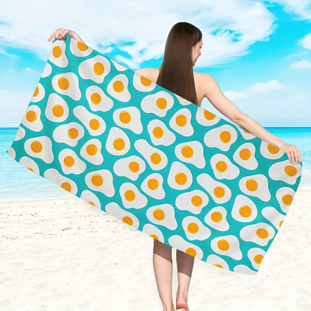 large and soft beach towel with striped pattern Kalsten