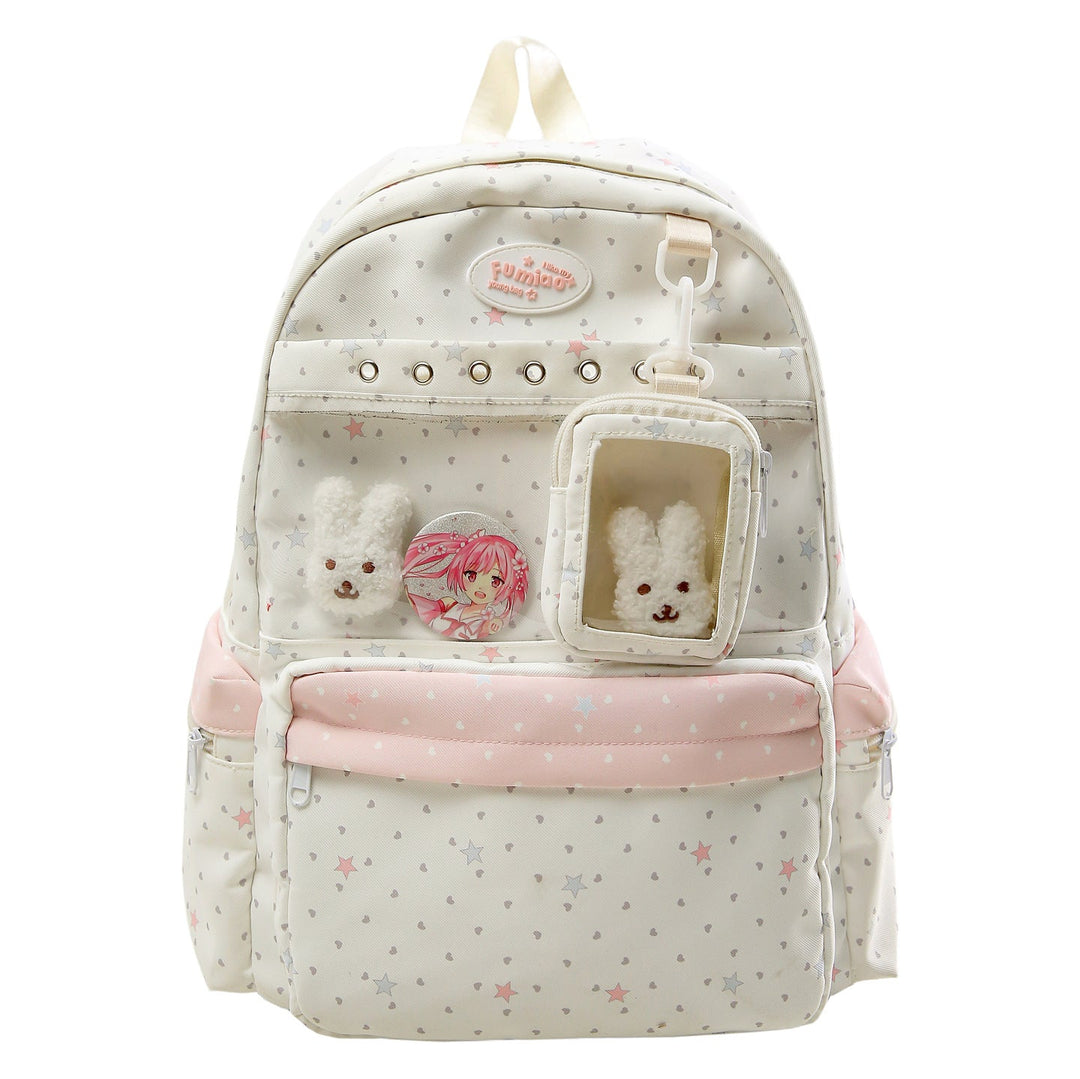 Transparent Pocketed Character Backpack Kalsten