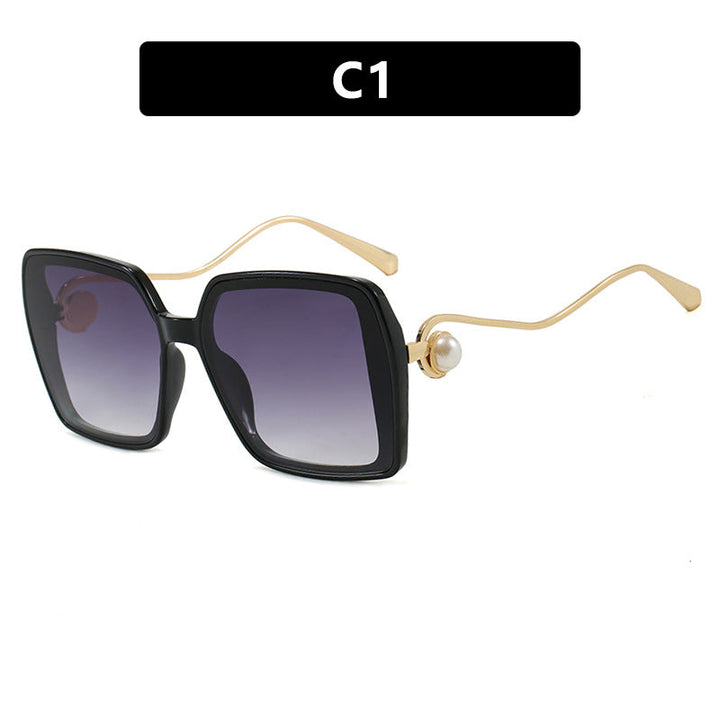 Women's fashionable square glasses with elegant metal frame and unique accents Kalsten