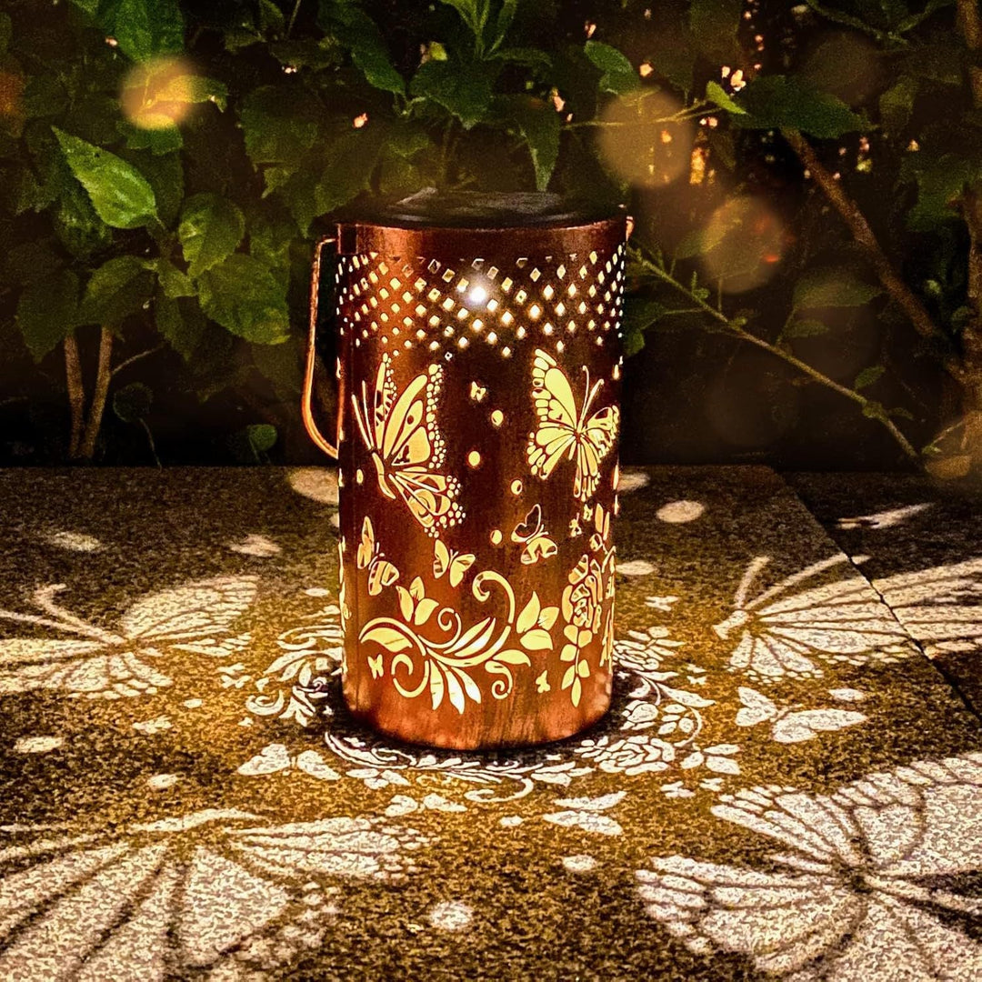 Intricate Metal Shadow Projection Table Lamp With Rechargeable LED Kalsten
