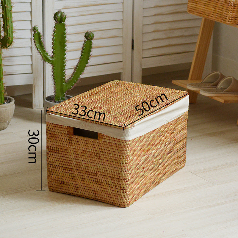 Women rectangular rattan storage basket Kalsten