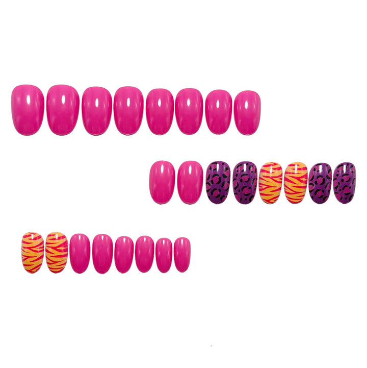 Creative art nails with animal motif and gradient Kalsten