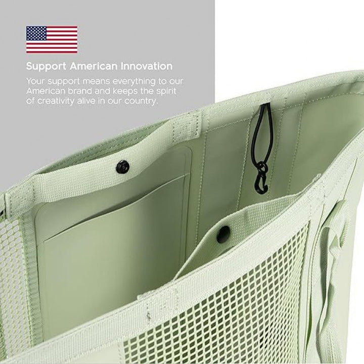 Spacious beach bag with breathable mesh area Kalsten