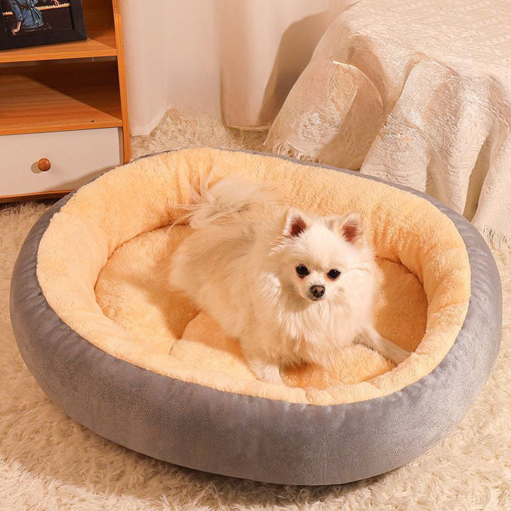 Plush Ergonomic Dog Bed
