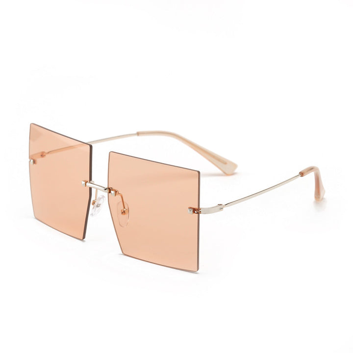 Women's fashion square sunglasses with wide lenses and delicate metal frame Kalsten