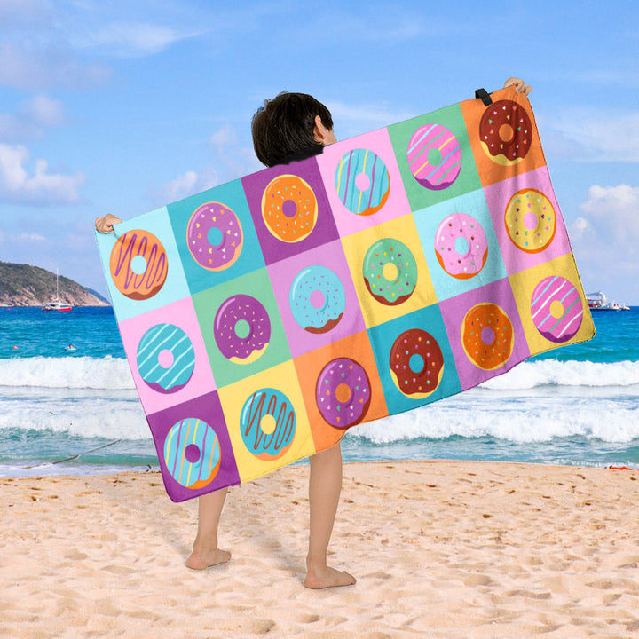 Beach blanket with colorful cupcake design Kalsten
