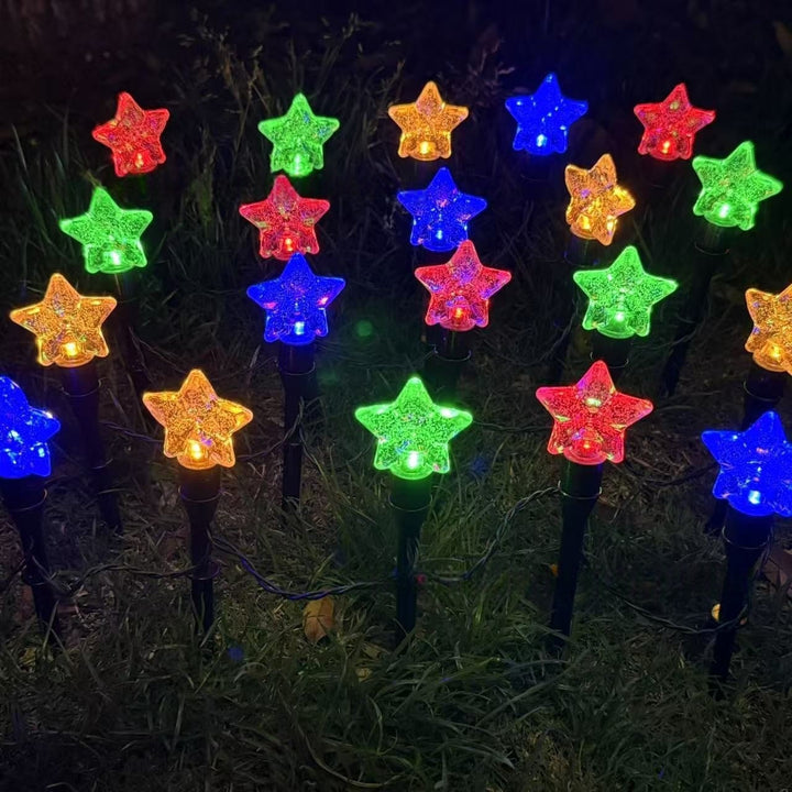 Crescent Moon Solar Garden Stake Lights With Textured Acrylic Diffuser And Warm White LED Kalsten