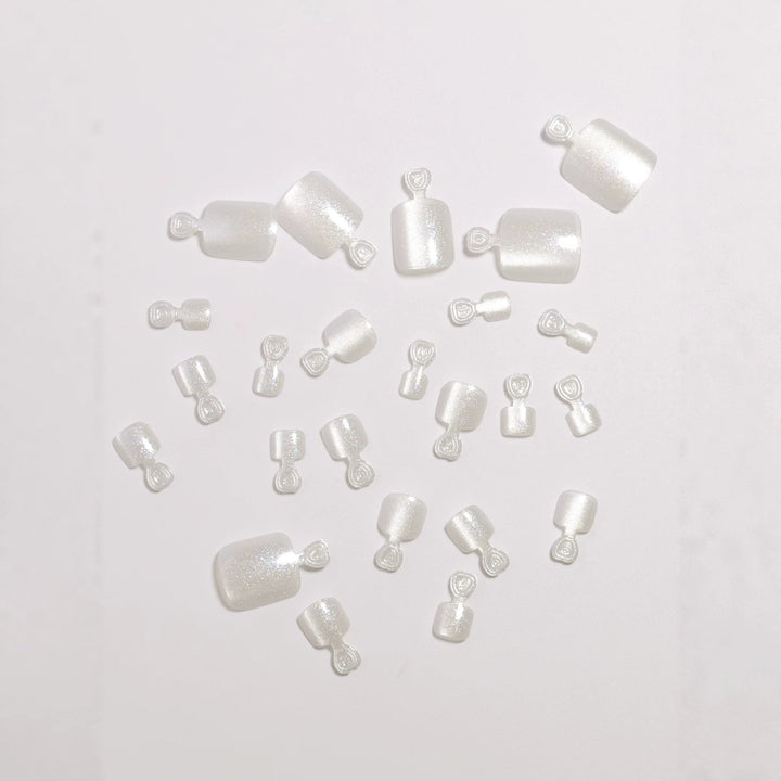 Premium Glittering Pedicure Press-On Nail Set Kalsten