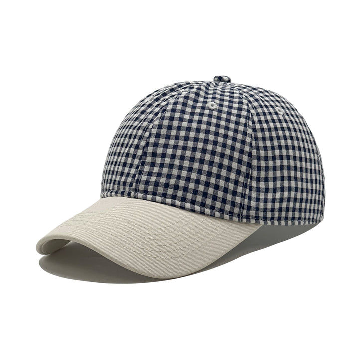 Ladies' fashionable cap with check pattern Brehn