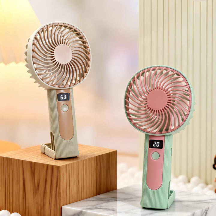 Women's Portable Handheld Fan with Digital Speed Display Kalsten  1782815883