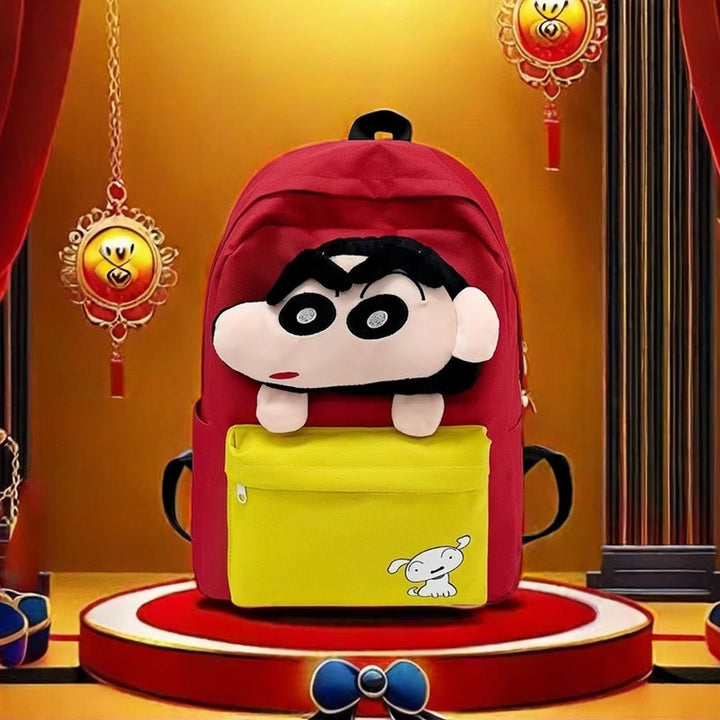 Plush backpack with character design Kalsten