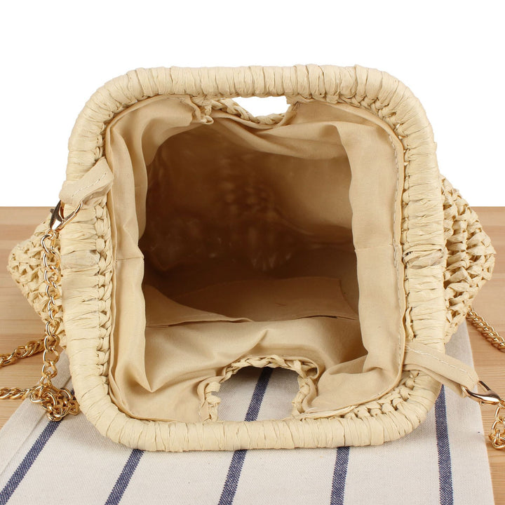 Handmade macrame bag with chain shoulder strap Kalsten