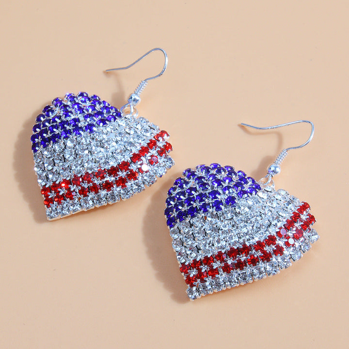 Ladies' sparkling star earrings with crystal accents and hook closure Kalsten
