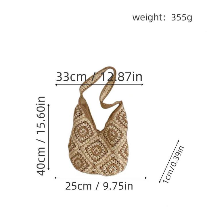 Shoulder bag with unique crochet pattern Kalsten