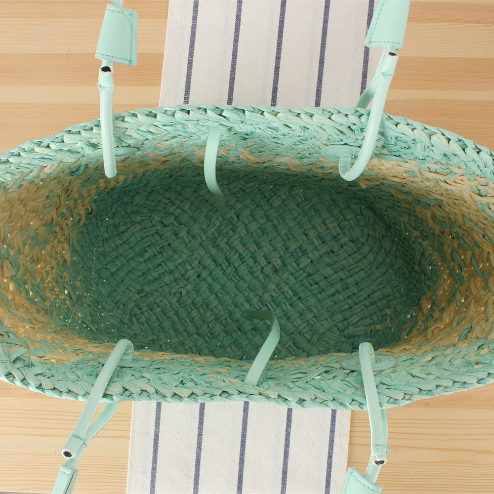 Beach bag with colorful woven design Kalsten