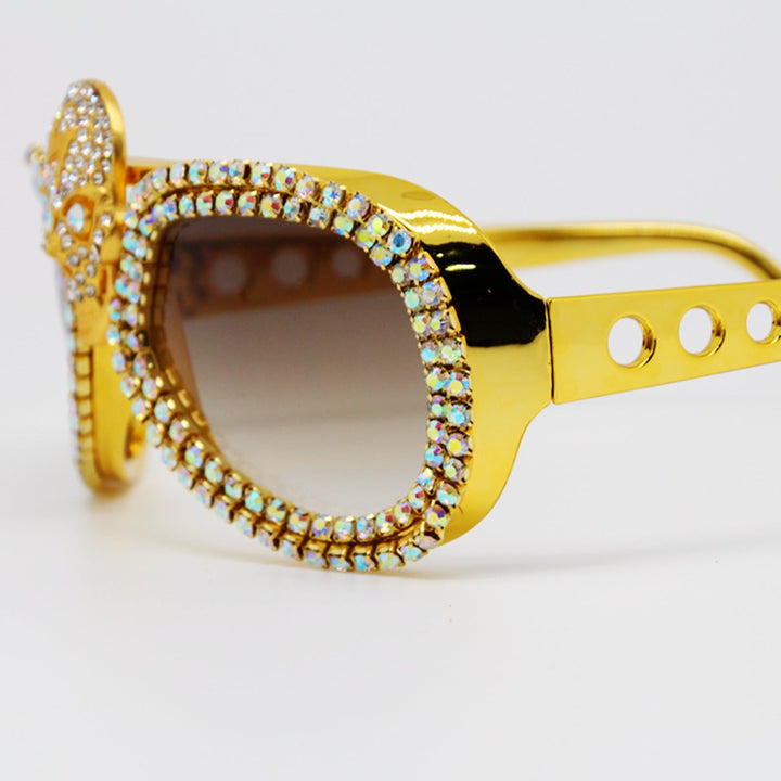 Women’s statement sunglasses with exceptional skull design and sparkling rhinestone frame Kalsten