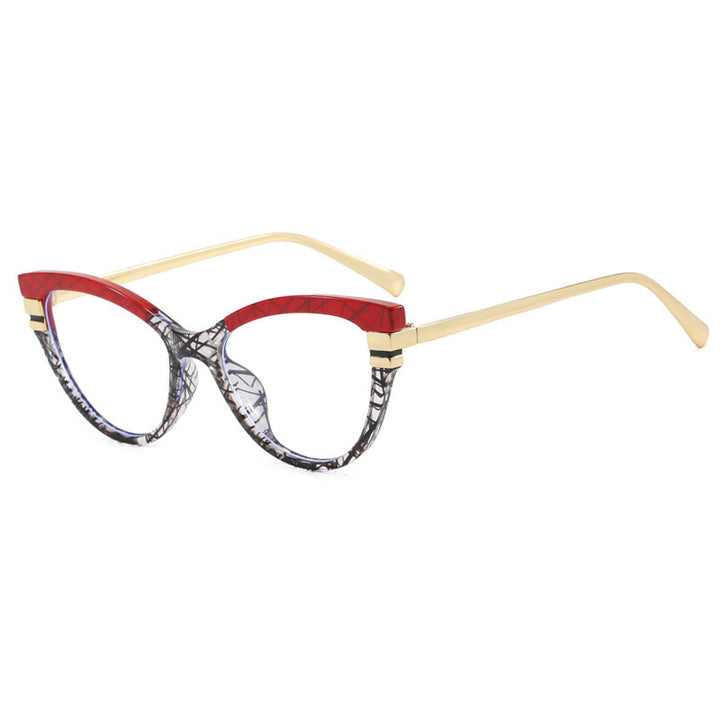Ladies Cat-Eye Sunglasses with Elegant Metal Accents Kalsten