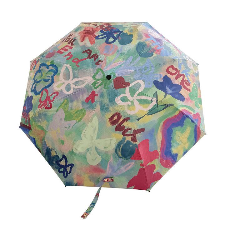 Ladies Foldable Rainbow Retouch Rain Umbrella Kalsten