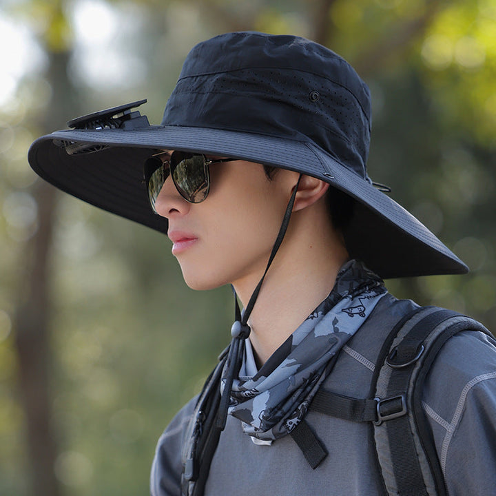 wide-brimmed outdoor sun hat with UV protection, breathable mesh, and adjustable chin strap Kalsten