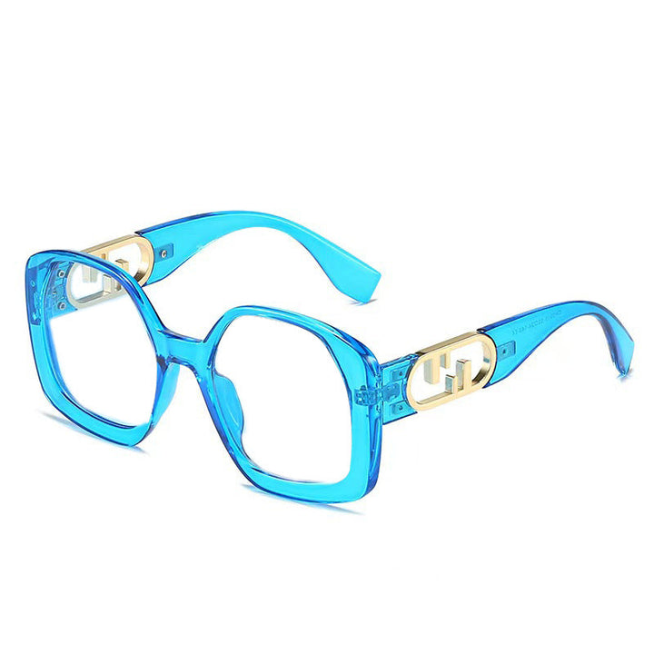 Women oversized sunglasses with extravagant geometric frame and elegant accents Kalsten